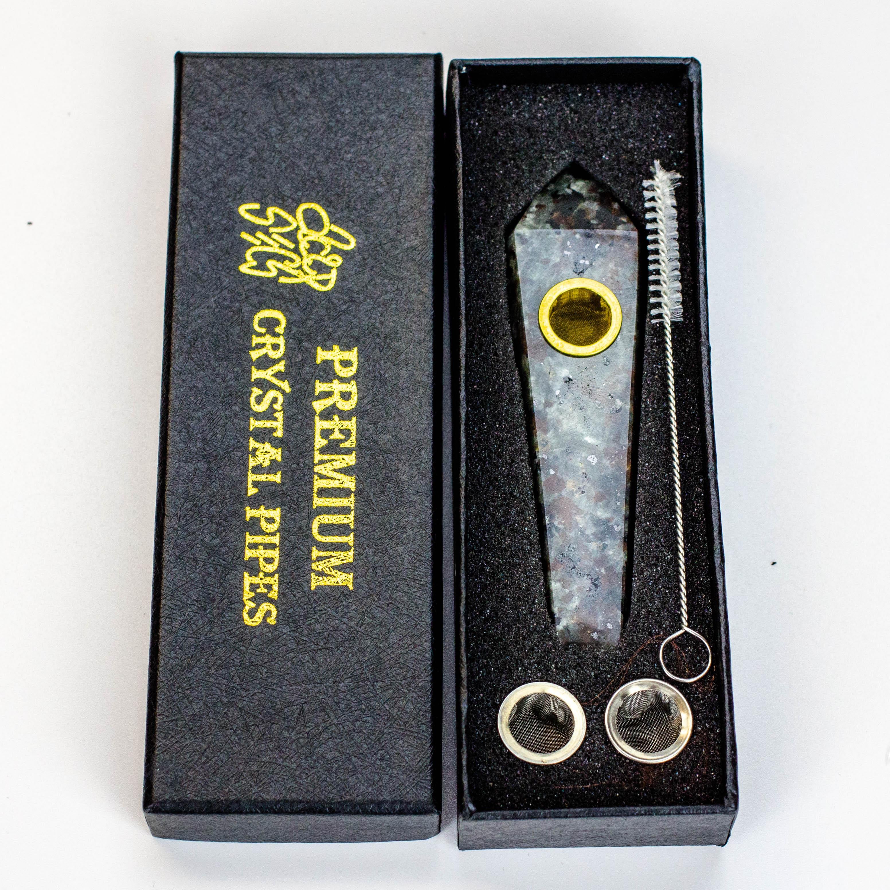 Acid Secs - Black light Natural Fire Stone Smoking Pipe with choke hole Main image