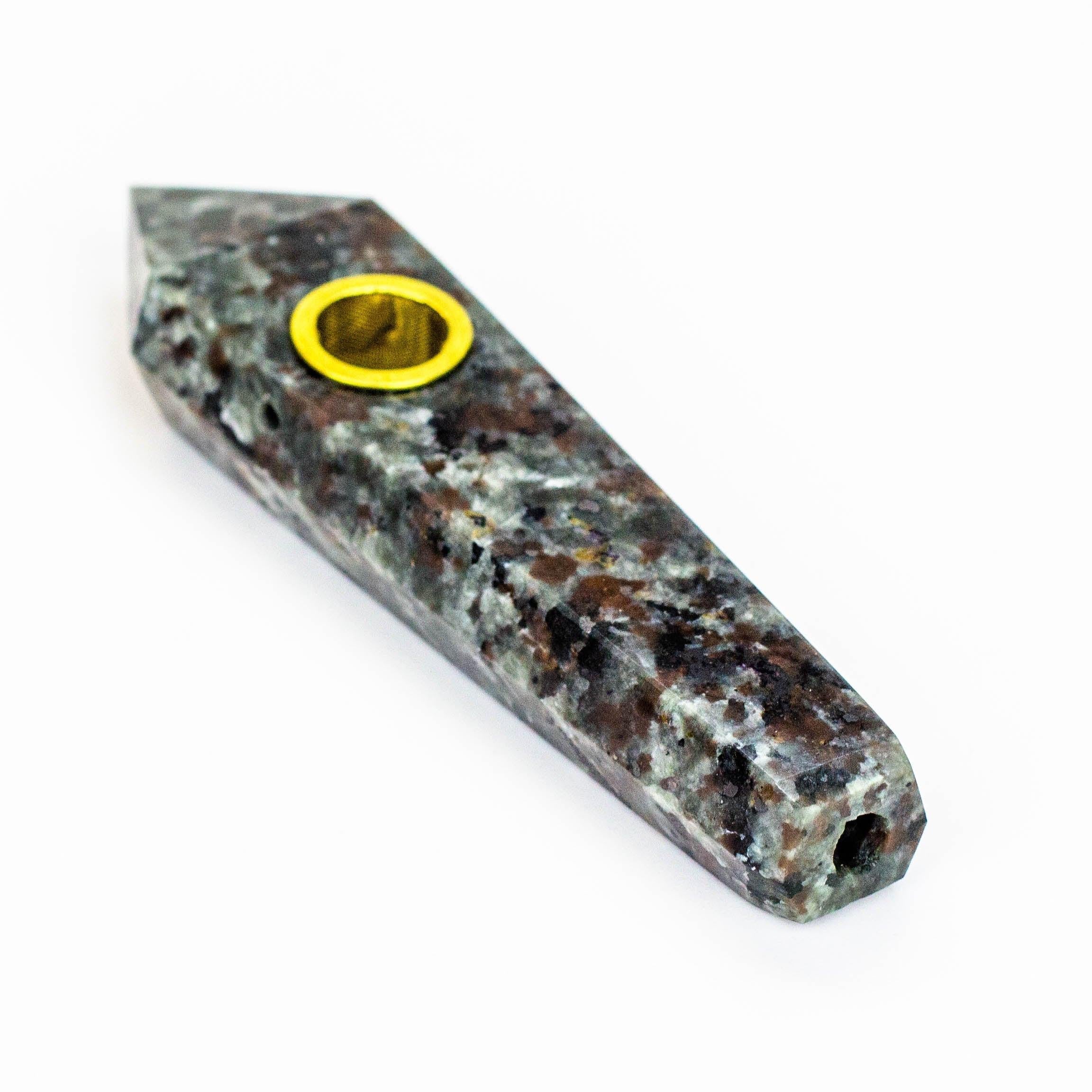 Acid Secs - Black light Natural Fire Stone Smoking Pipe with choke hole Secondary image