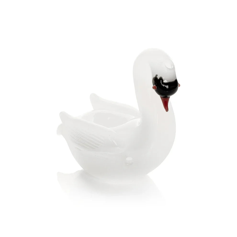 Red Eye Glass® | 3" Swan Glass Hand Pipe [3314] Main image