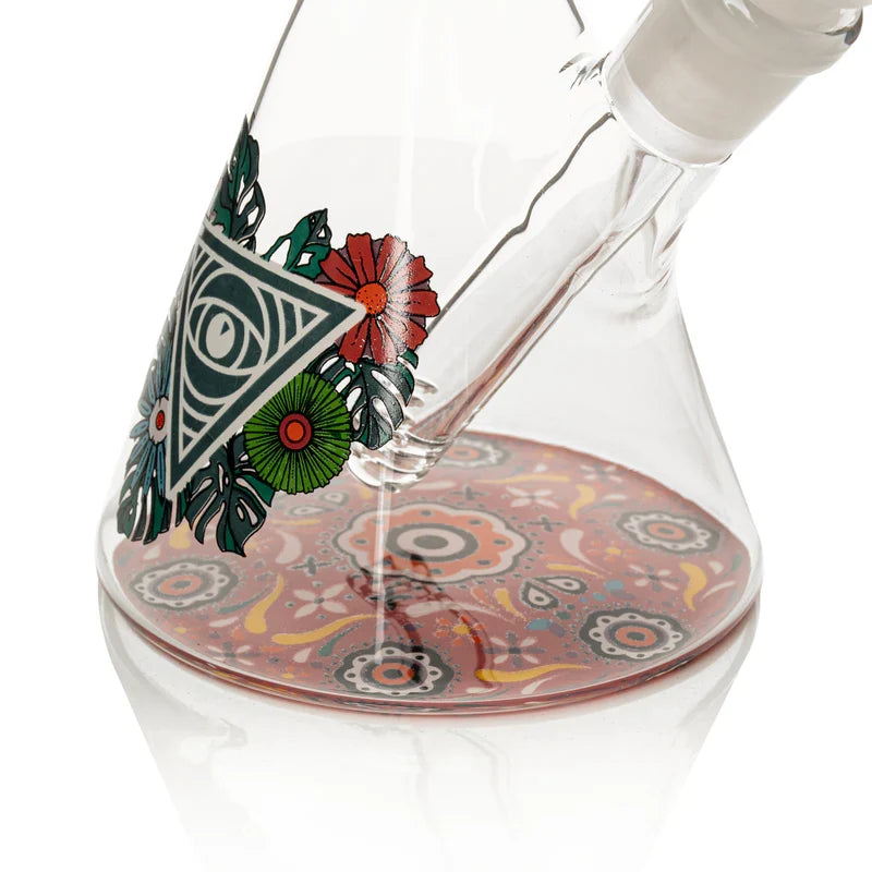 Red Eye Glass® | 10" Sugar Skull Glow-in-the-Dark Water Pipe [REG160]