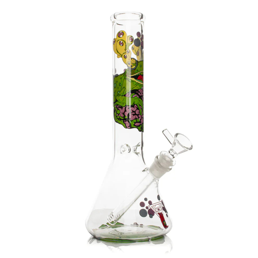 Red Eye Glass® | 12" Brain Frog Beaker (REG201) Main image