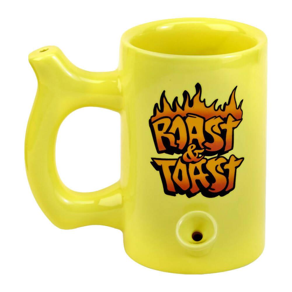 YELLOW ROAST & TOAST PIPE MUG WITH FLAME DESIGN Main image