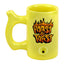 YELLOW ROAST & TOAST PIPE MUG WITH FLAME DESIGN
