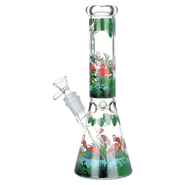 Pulsar® | 10" Chilllin flamingos Bong [WP774] Secondary image