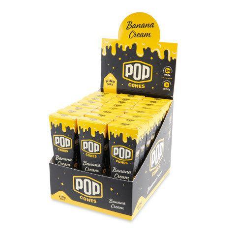 Pop Cones | King Size Pre-Rolled Cones with Flavor Tip – 3 Pack (24ct Display).