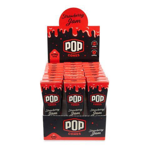 Pop Cones | King Size Pre-Rolled Cones with Flavor Tip – 3 Pack (24ct Display).