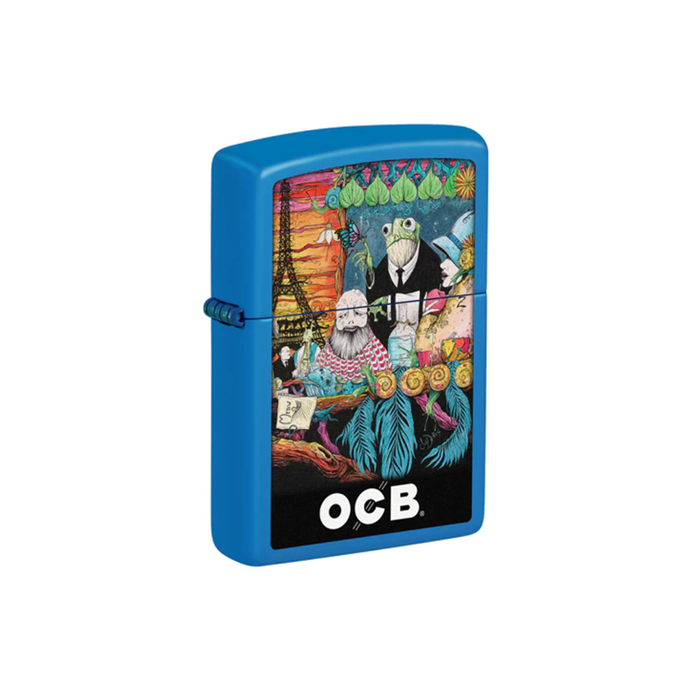 Zippo 48628-110389 OCB Reg Sky Blue Matte Rolling Tray Cafe Culture Main image