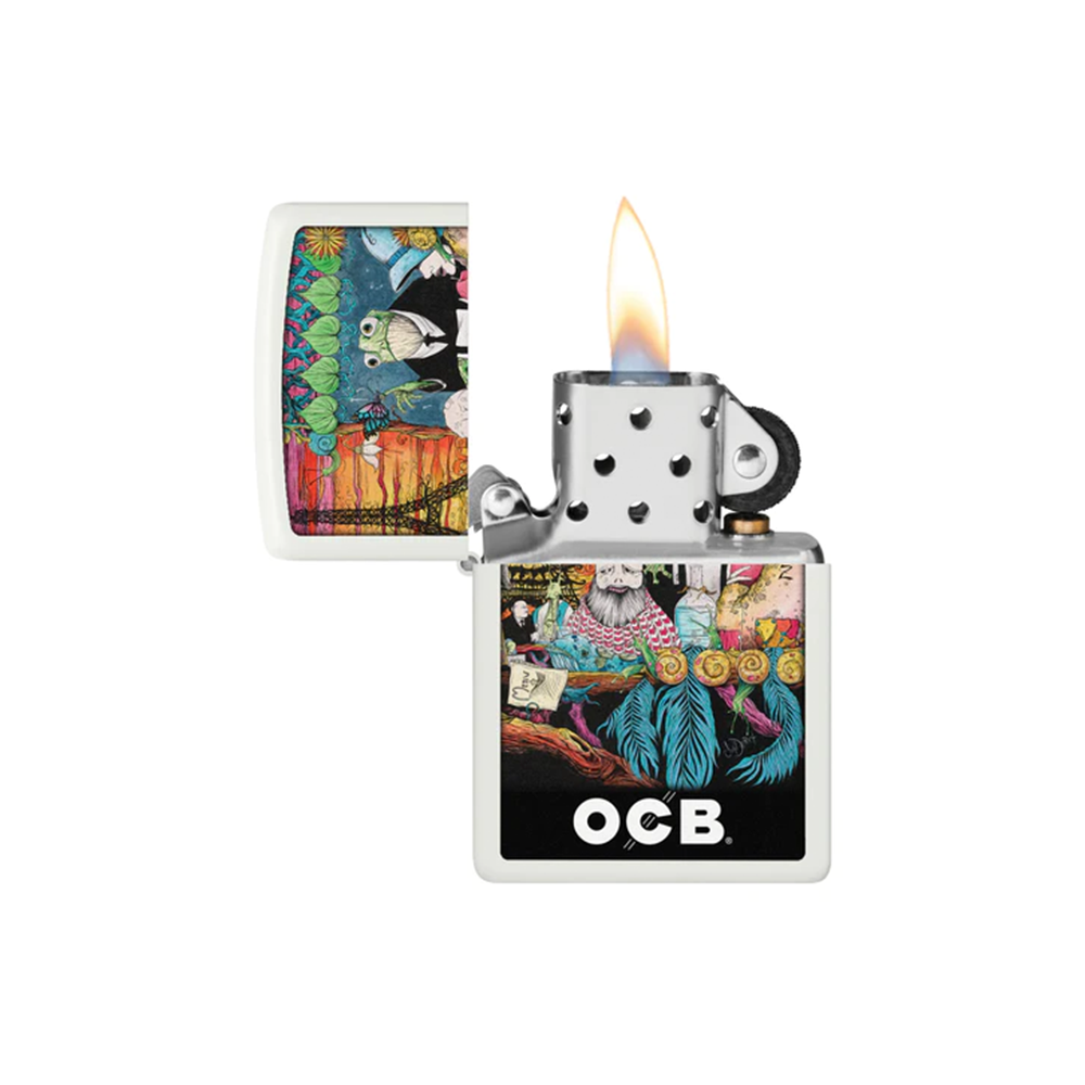 Zippo 214-110387 OCB Reg White Matte Rolling Tray Cafe Culture Secondary image