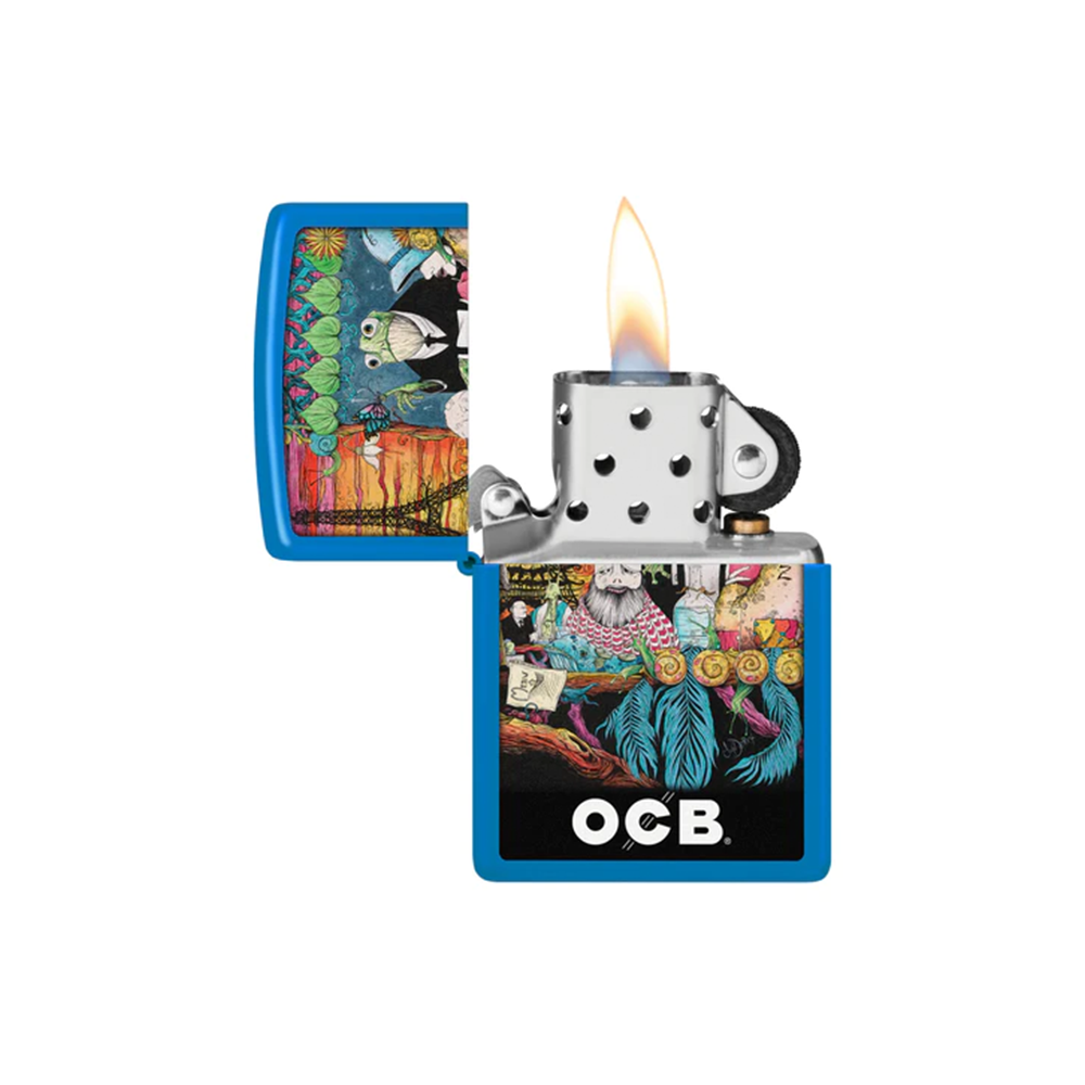 Zippo 48628-110389 OCB Reg Sky Blue Matte Rolling Tray Cafe Culture Secondary image