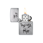 Zippo 200-109016 Tragically Hip Print Stacked Black
